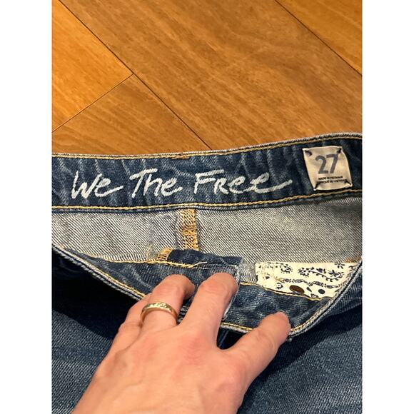 We The Free Fringed Denim Skirt Size 27 - Picture 6 of 7